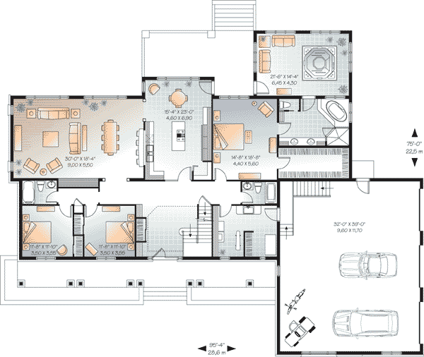 Country Ranch Level One of Plan 65557