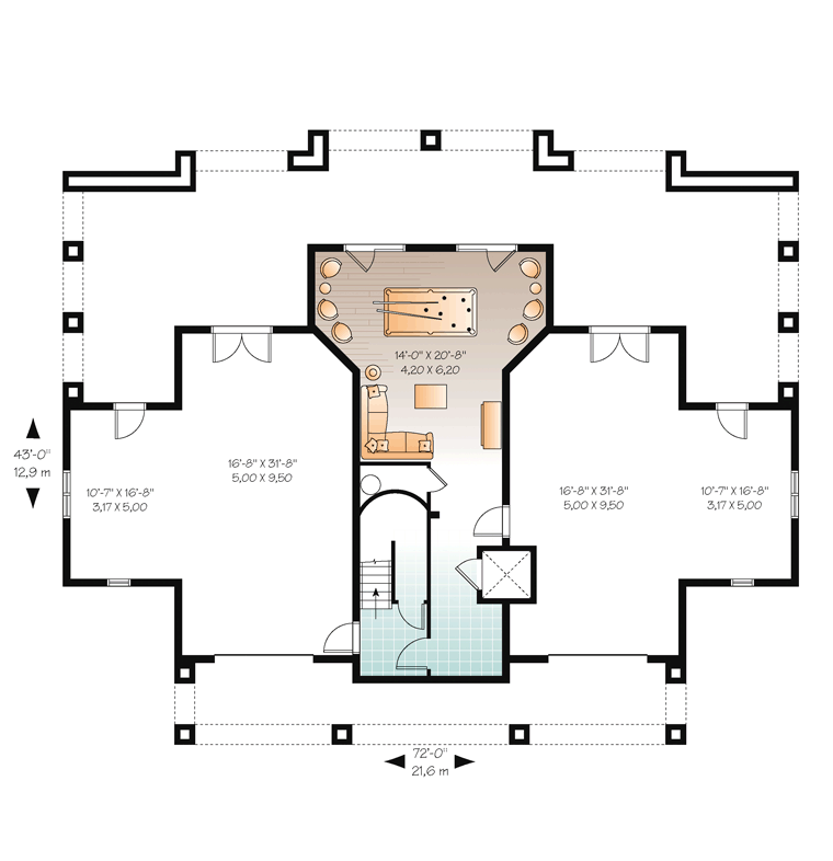 Coastal Florida Mediterranean Level One of Plan 65568