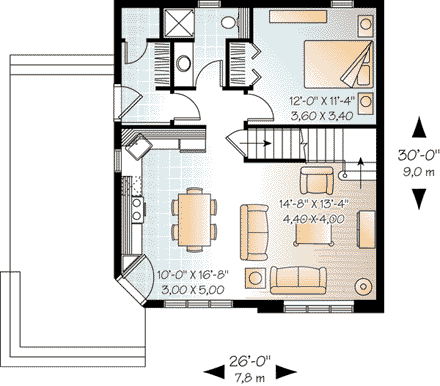 House Plan 65577 First Level Plan