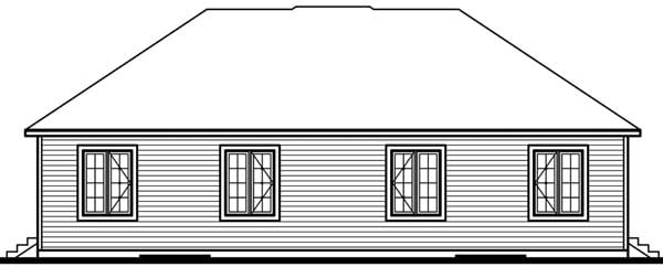  Rear Elevation of Plan 65579