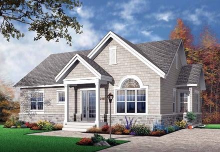 Bungalow Craftsman Elevation of Plan 65597