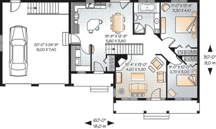 House Plan 65598 First Level Plan