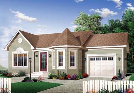 Bungalow Country Victorian Elevation of Plan 65599