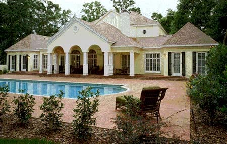 Colonial, Plantation, Southern Plan with 5474 Sq. Ft., 4 Bedrooms, 6 Bathrooms, 3 Car Garage Picture 3