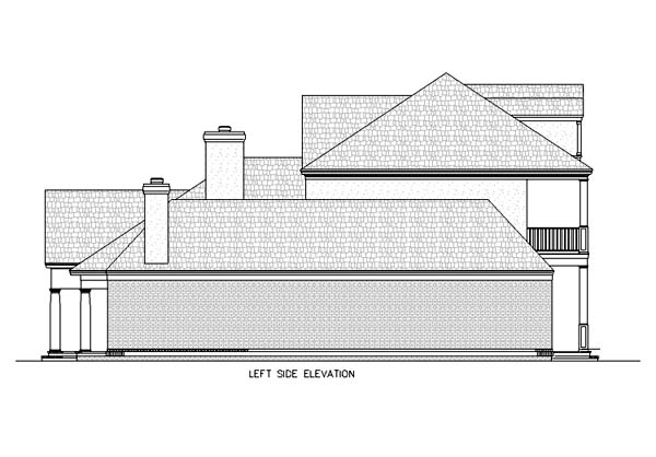 Colonial, Plantation, Southern Plan with 5474 Sq. Ft., 4 Bedrooms, 6 Bathrooms, 3 Car Garage Picture 4