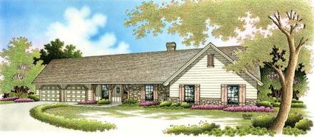 One-Story Ranch Traditional Elevation of Plan 65620