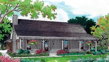 Cabin, Ranch House Plan 65638 with 3 Beds, 2 Baths, 2 Car Garage