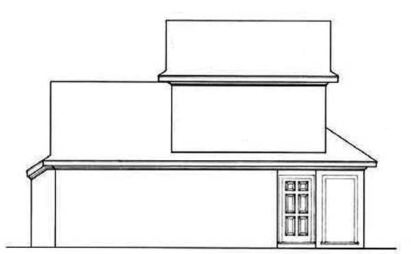 Bungalow Contemporary Country Rear Elevation of Plan 65639