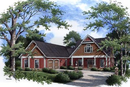 Craftsman Southern Traditional Elevation of Plan 65642