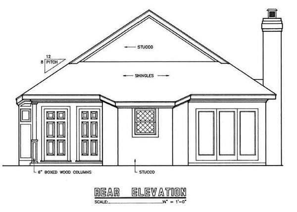House Plan 65643 Rear Elevation