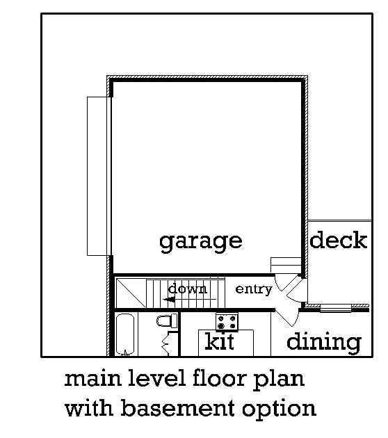 Cabin Country Ranch Alternate Level One of Plan 65648