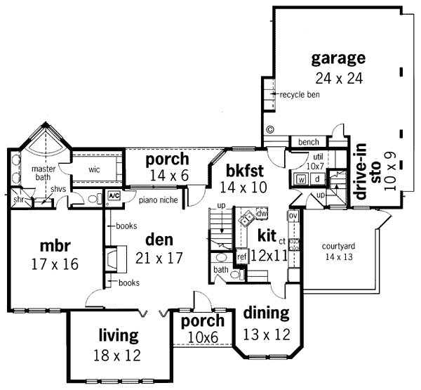 Contemporary Traditional Level One of Plan 65652