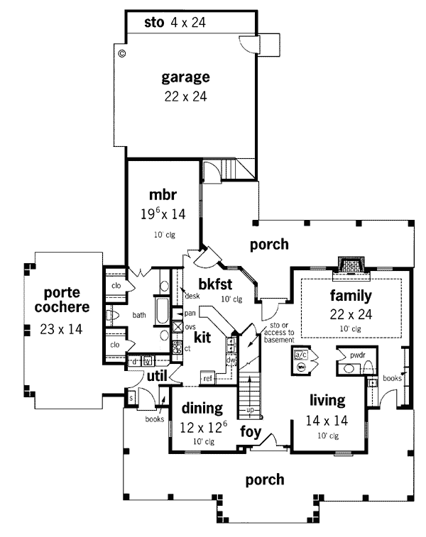 Colonial Southern Level One of Plan 65658