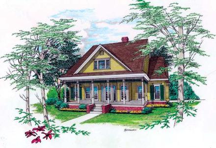 Country Southern Elevation of Plan 65673