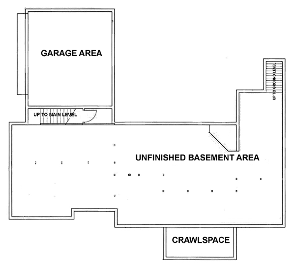 One-Story Southern Lower Level of Plan 65683