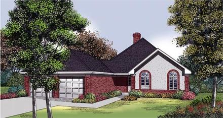 One-Story Traditional Elevation of Plan 65695