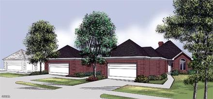 One-Story Traditional Elevation of Plan 65696