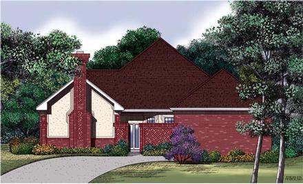 One-Story Traditional Elevation of Plan 65699