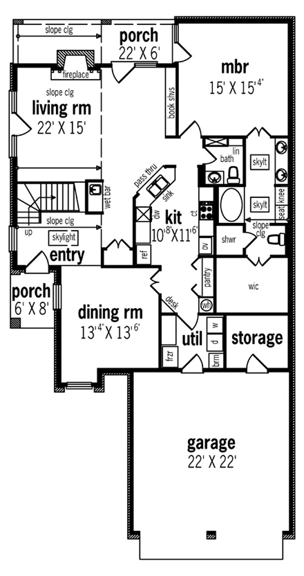 House Plan 65701 First Level Plan