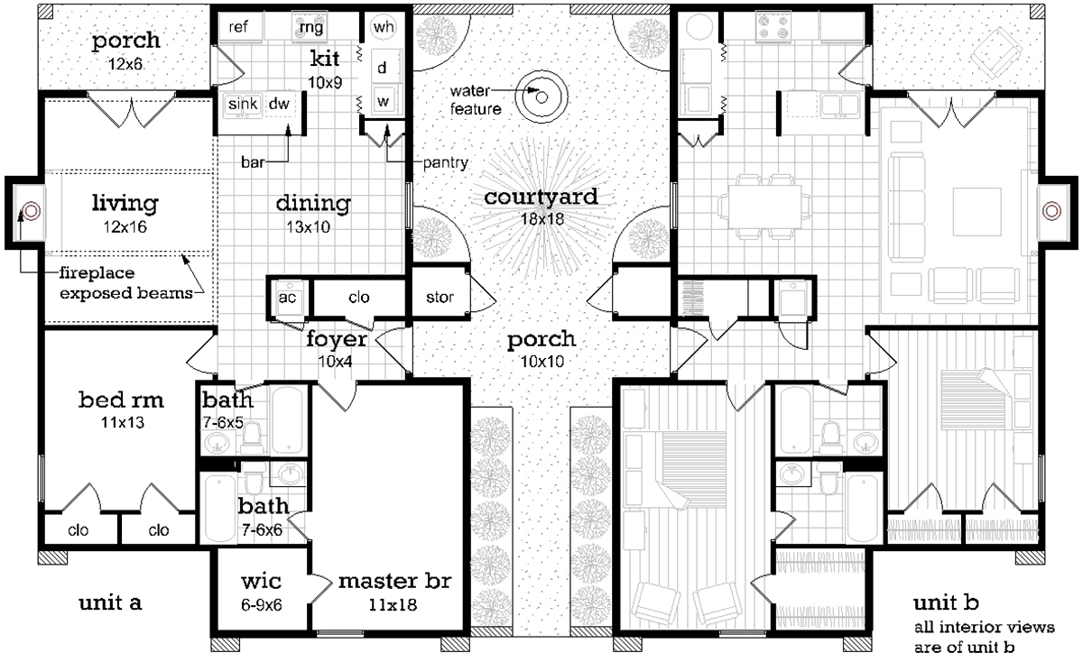 European One-Story Level One of Plan 65706