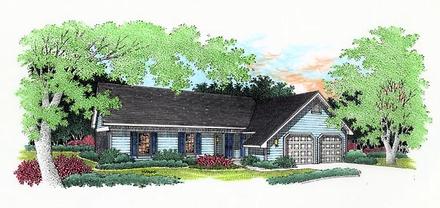 One-Story Traditional Elevation of Plan 65707