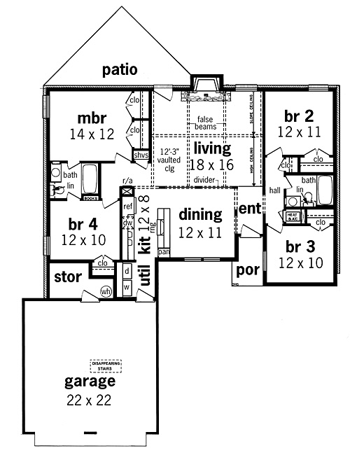 Contemporary Level One of Plan 65730