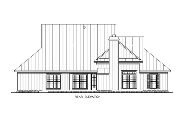  Rear Elevation of Plan 65745