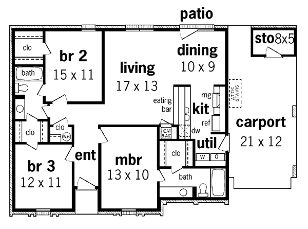 One-Story Level One of Plan 65752