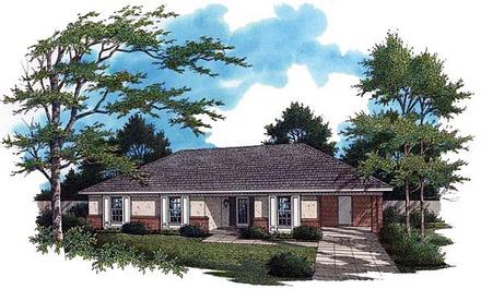 Contemporary One-Story Elevation of Plan 65755