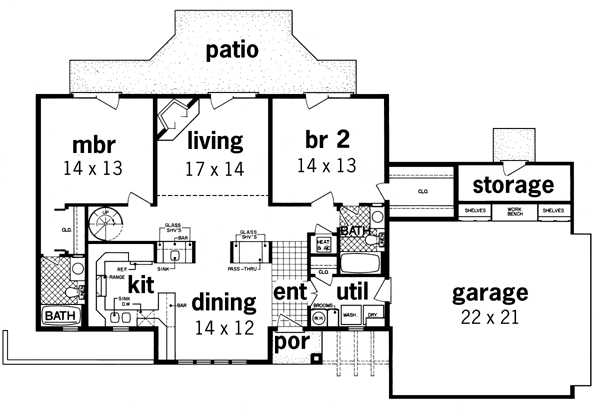 Contemporary Level One of Plan 65756