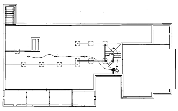 Country One-Story Lower Level of Plan 65763