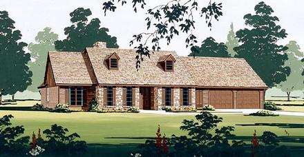 One-Story Ranch Elevation of Plan 65769