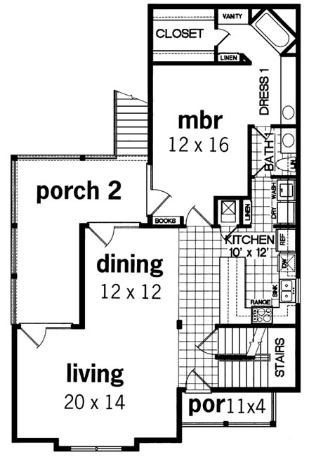 House Plan 65776 First Level Plan