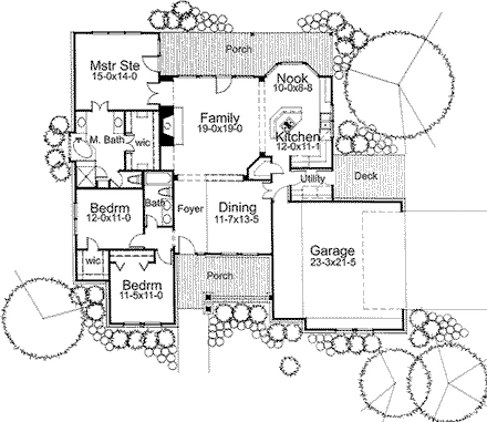 House Plan 65806 First Level Plan