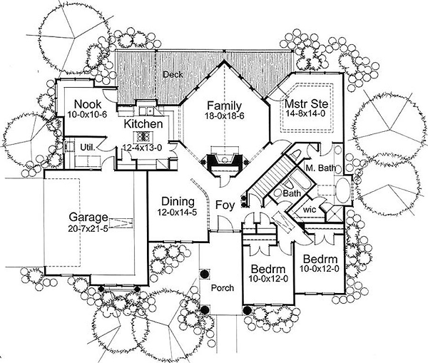 Florida Prairie Style Southwest Level One of Plan 65810