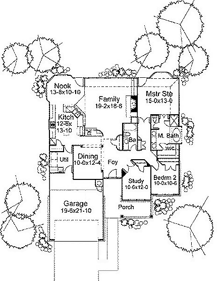 House Plan 65817 First Level Plan