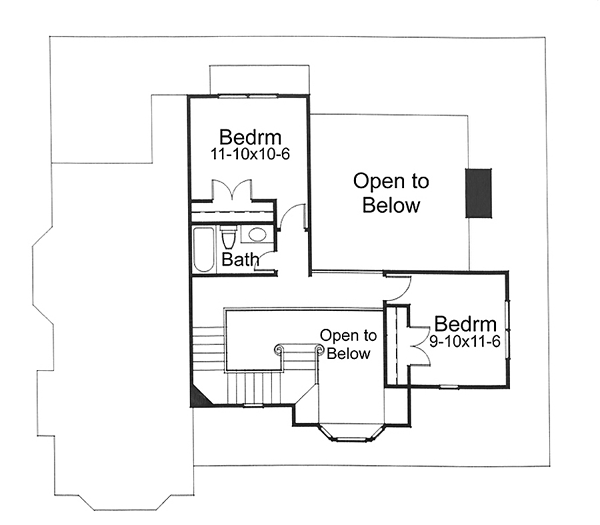 Farmhouse Level Two of Plan 65819