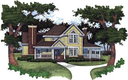 Farmhouse Elevation of Plan 65820