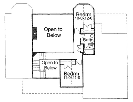 House Plan 65829 Second Level Plan