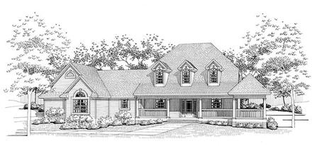 Country Elevation of Plan 65834