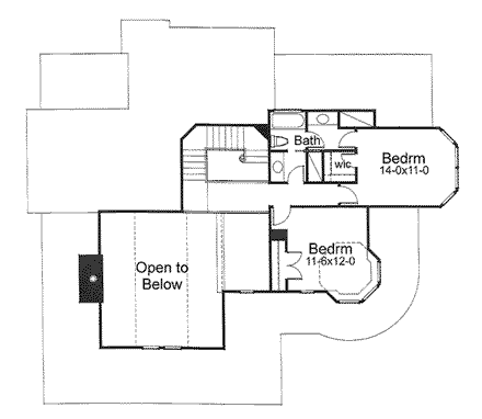 House Plan 65839 Second Level Plan