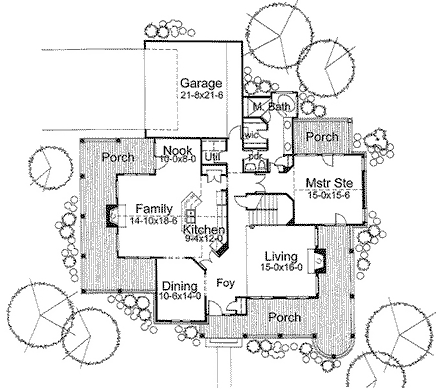 House Plan 65841 First Level Plan