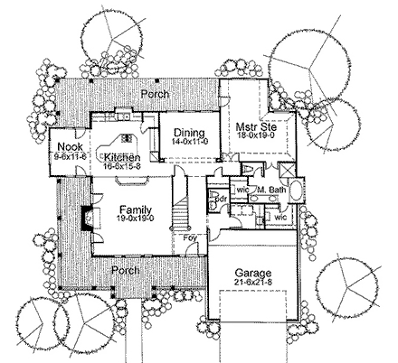 House Plan 65842 First Level Plan