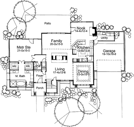 House Plan 65844 First Level Plan