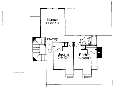 House Plan 65849 Second Level Plan