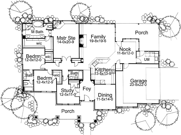 Bungalow Level One of Plan 65851