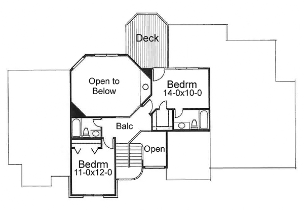 Contemporary Prairie Style Southwest Level Two of Plan 65852