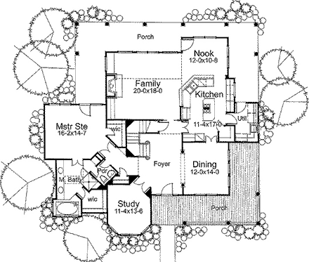 House Plan 65853 First Level Plan