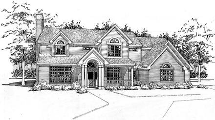 Colonial Elevation of Plan 65856