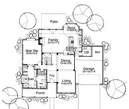 House Plan 65858 First Level Plan
